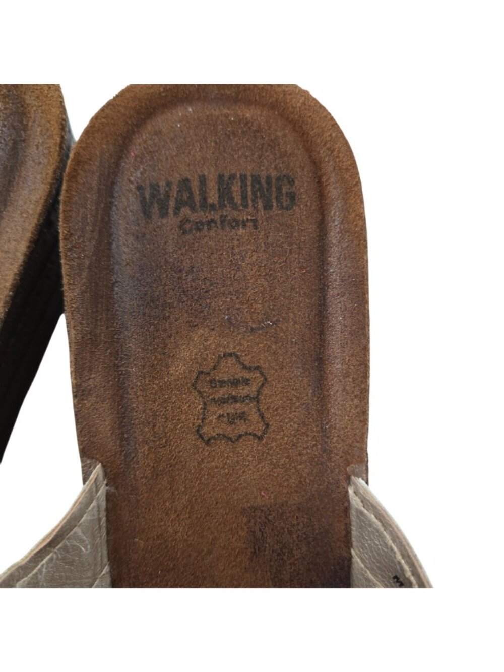 Walking Comfort Wedge Scalloped and Beaded Thong Strap Sandals Size 40/US 9 - Picture 5 of 10